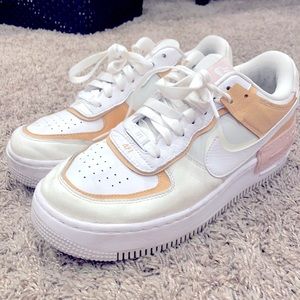 Nike Air Force one (af1) shadow, tan, cream, pink